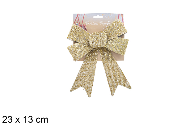 Lazo navidad oro brillante 24x18cm