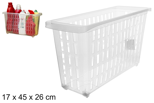 [123143] Bandeja plástico transparente maxi 17x45x26cm