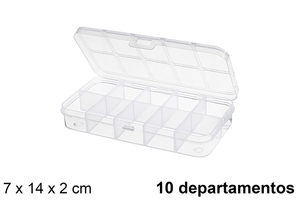 Organizador plástico transparente 10 departamentos