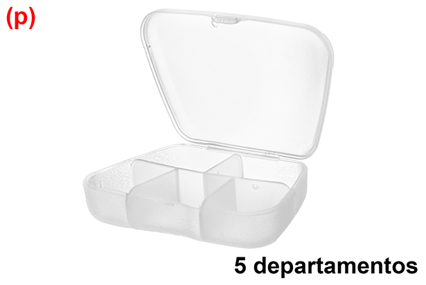[123217] Pilulier plastique 5 compartiments