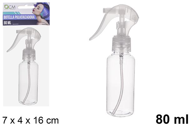[123219] Frasco plástico transparente com pulverizador 80 ml
