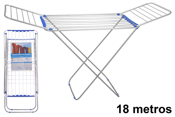 [123249] 18-meter folding aluminum clothesline