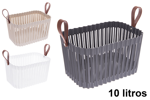[123266] Panier rectangulaire en plastique Flexion 10lt
