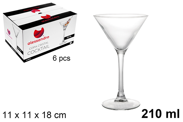 [123272] Bicchiere da cocktail in cristallo da 210 ml