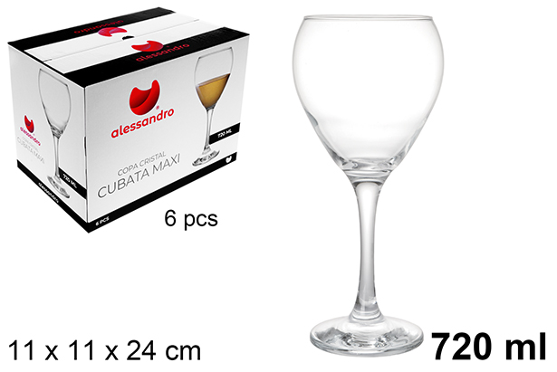 [123274] Copa cristal cubata maxi 720 ml