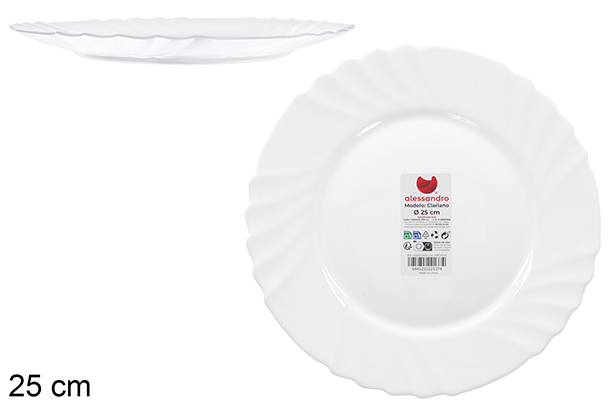 Plato opal llano Clariano 25 cm