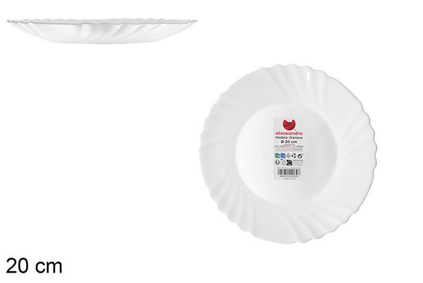 [123311] Piatto da dessert Clariano in opale 20 cm