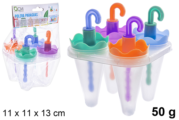 Pack 4 poleras forma de paragua color 50 gramos