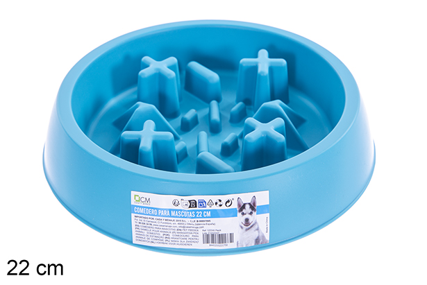 [123346] Comedero plastico para mascota 22 cm