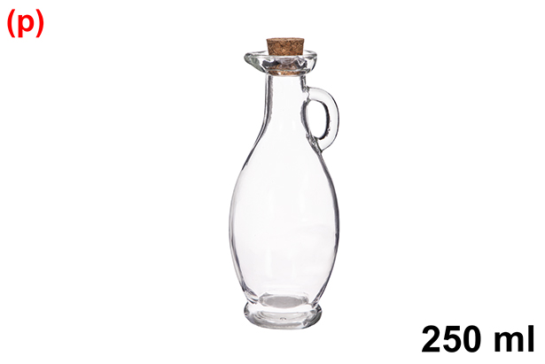 Aceitera cristal Granada tapón corcho 250 ml
