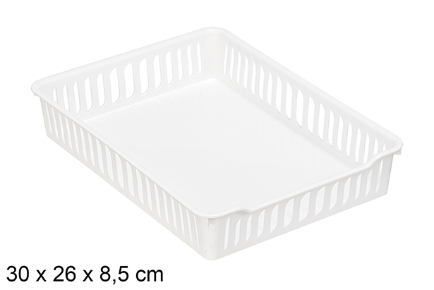 [123454] White Organizer Basket Prime – A4 Size
