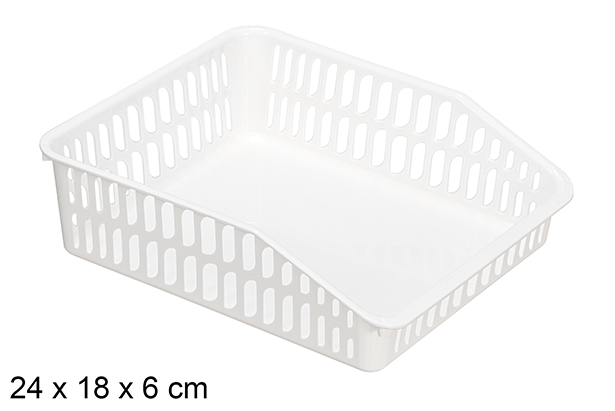 [123455] Plateau organisateur en plastique blanc