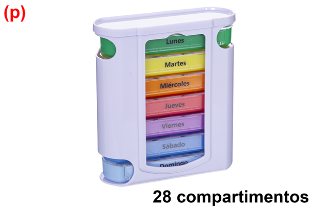 Plastic pill box colors 28 compartments