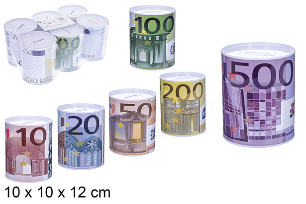[123482] Cofrinho de metal euro 10x12 cm
