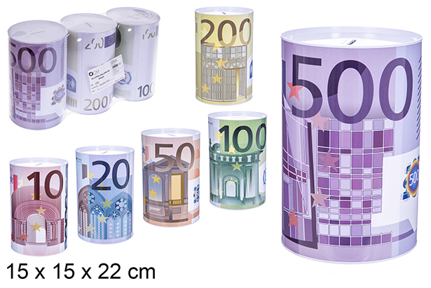[123483] Hucha metal euro 15x22 cm