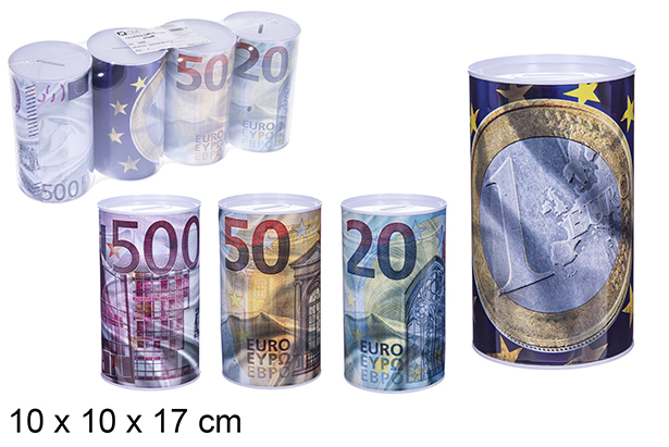[123484] Euro metal piggy bank 10x17 cm