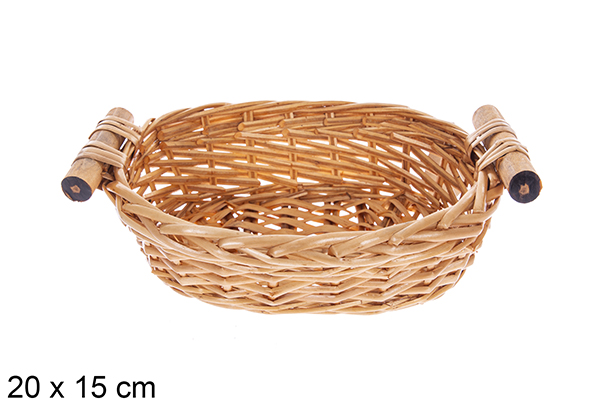 Cesta ovalada miel Vinalma 20x15 cm 
