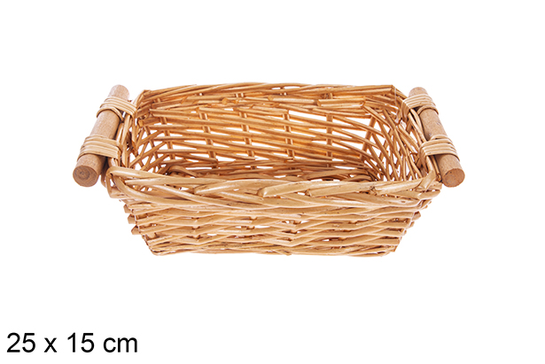 Vinalma rectangular honey basket 25x15 cm