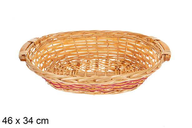 Cesto oval bicolor Brelo 46x34 cm