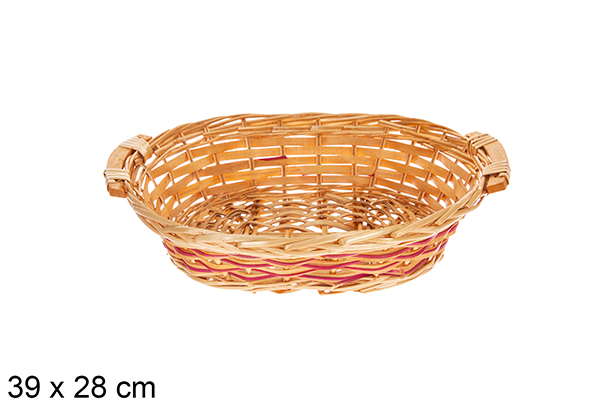 Cesta ovalada bicolor Brelo 39x28 cm