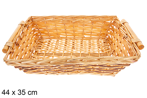 Ravelix two-tone rectangular basket 44x35 cm