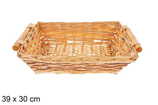 Cesto retangular bicolor Ravelix 39x30 cm