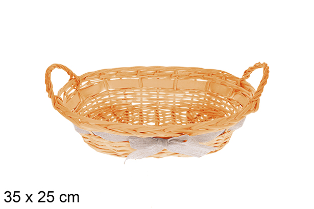 Cestino ovale per miele con nastro Trevonel 40x30 cm