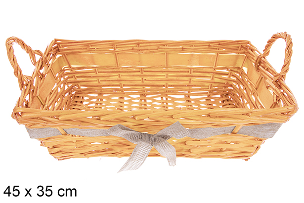Cesto retangular para mel com fita Vamirel 45x35 cm
