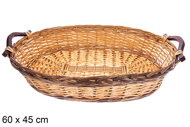 Cesto oval bicolor Taviora 60x45 cm