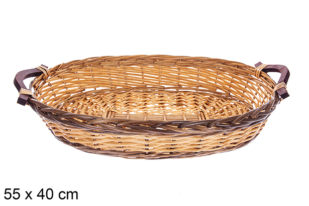 Cesto oval bicolor Taviora 55x40 cm
