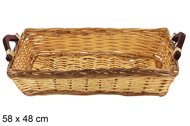Lornexa two-tone rectangular basket 58x48 cm