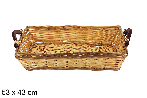 Cestino rettangolare bicolore Lornexa 53x43 cm