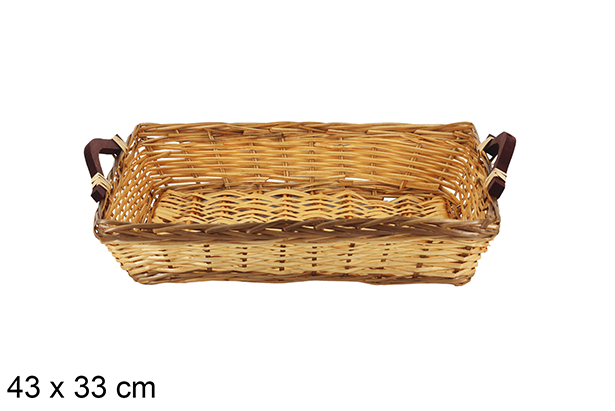 Cesta rectangular bicolor Lornexa 43x33 cm