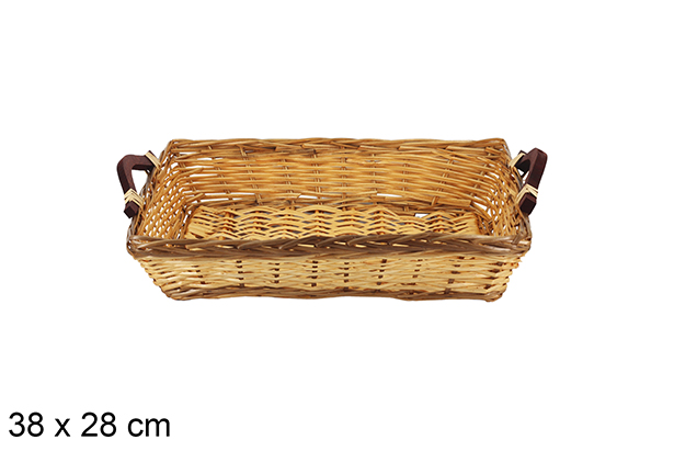 Cesta rectangular bicolor Lornexa 38x28 cm