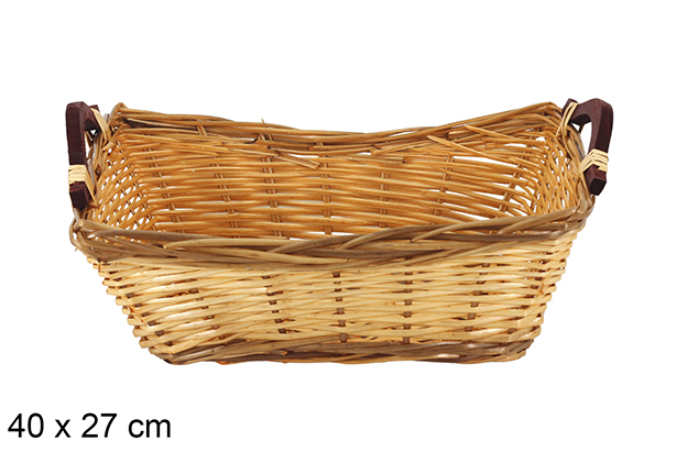 Cesto retangular bicolor Lornexa 40x27 cm
