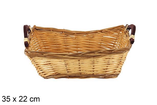 Cesta rectangular bicolor  Lornexa  35x22 cm