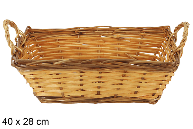 Cesta rectangular bicolor Briselum  40x28 cm