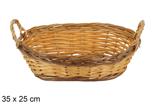 Briselum two-tone oval basket 35x25 cm