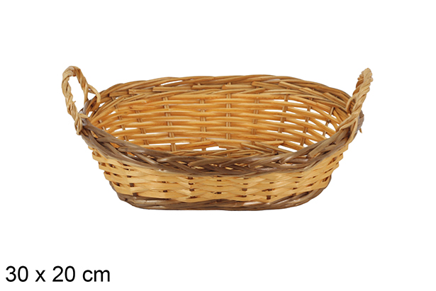 Cesta ovalada bicolor Briselum 30x20 cm