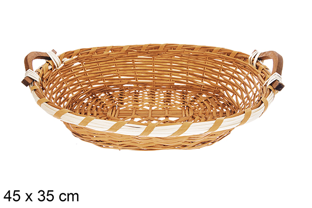 Cesta ovalada miel Avelia 45x35 cm