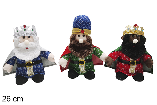 Trois Rois mages assis, assortis 26 cm