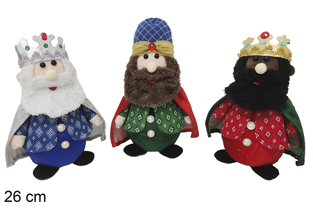 Reyes magos con luz surtido 26 cm
