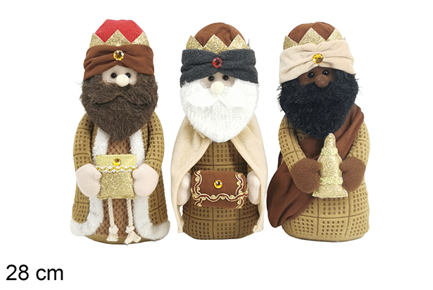 Conjunto Três Reis Magos 28 cm