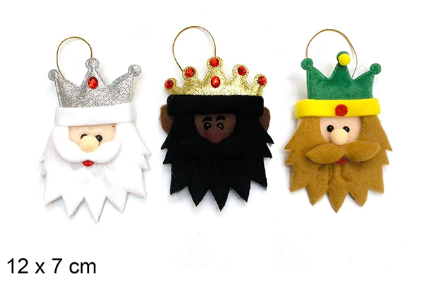 Assortiment de pendentifs Trois Rois 12x7 cm