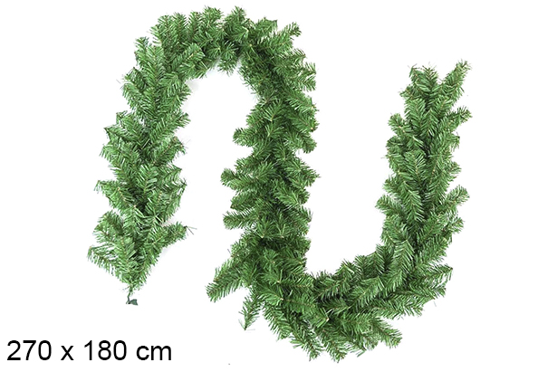 Rama verde decorativa Navidad 270x180 cm