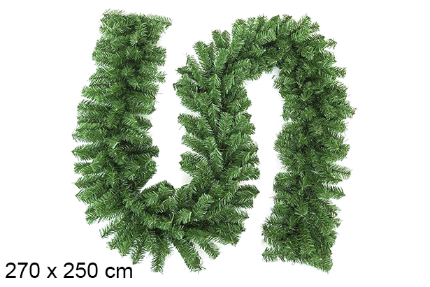 Rama verde decorativa Navidad 270x250 cm