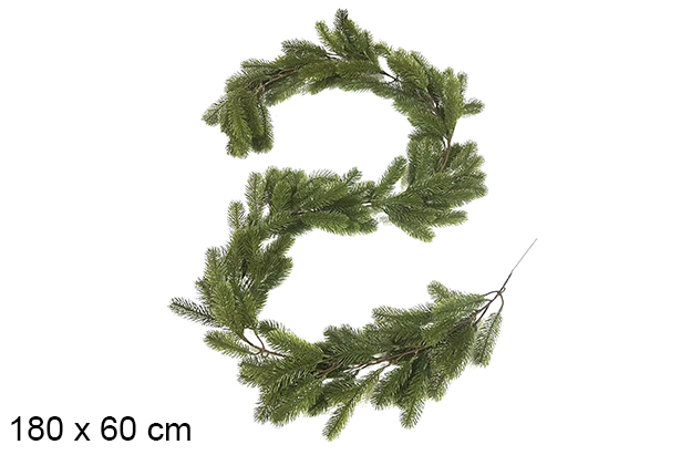 Rama  pino verde decorativa Navidad 180x60 cm