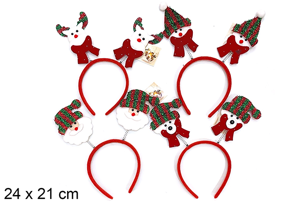 Diadema Navidad surtidos 24x21 cm