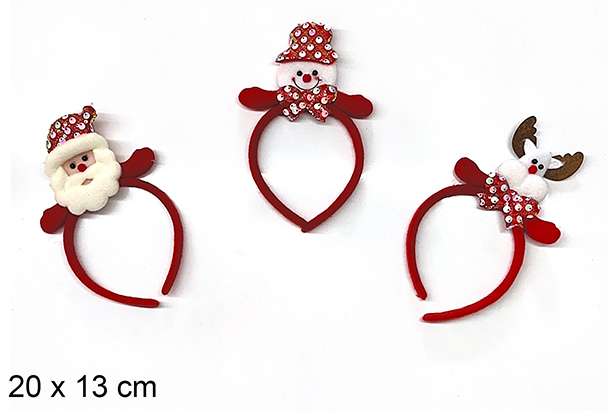 Assorted Christmas Headbands 20x13 cm