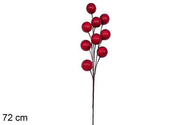 Ramo com frutos vermelhos, 72 cm